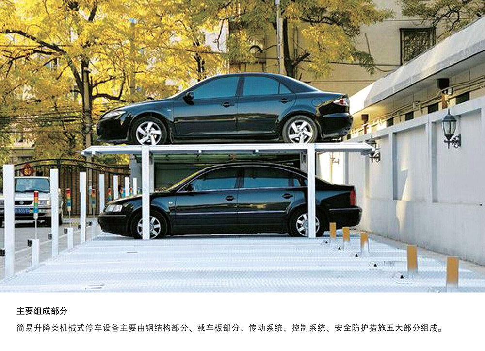 贵州贵阳PJS2D1二层地坑简易升降停车设备主要组成部分.jpg