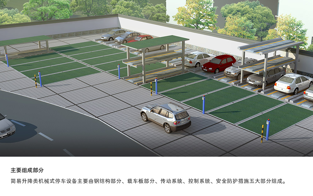 贵州贵阳PJS2D1正一负一地坑简易升降立体停车设备主要组成部分.jpg