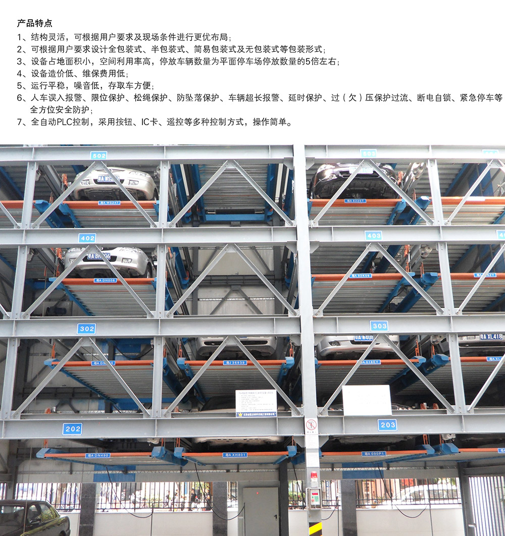 贵州贵阳负一正三地坑PSH4D1四层升降横移立体停车设备产品特点.jpg